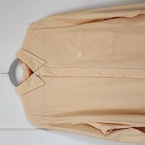 Timberland Vintage Mens XL Long Sleeve Button Down Shirt Lt Yellow